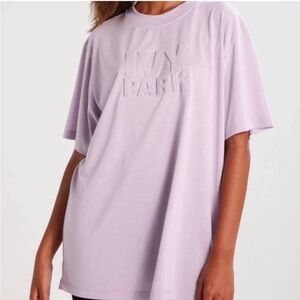 Ivy park lilac embossed logo t shirt size extra small